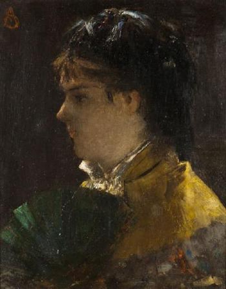 Femme à l’éventail by Alfred Stevens
