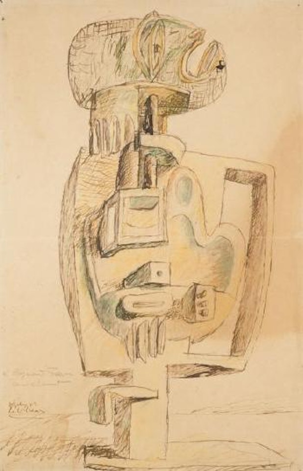 Composition à la Sculpture Nègre by Le Corbusier