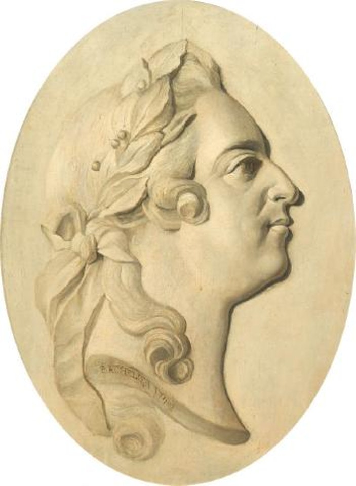 Portrait de Louis XV en empereur lauré by Jean Jacques Bachelier