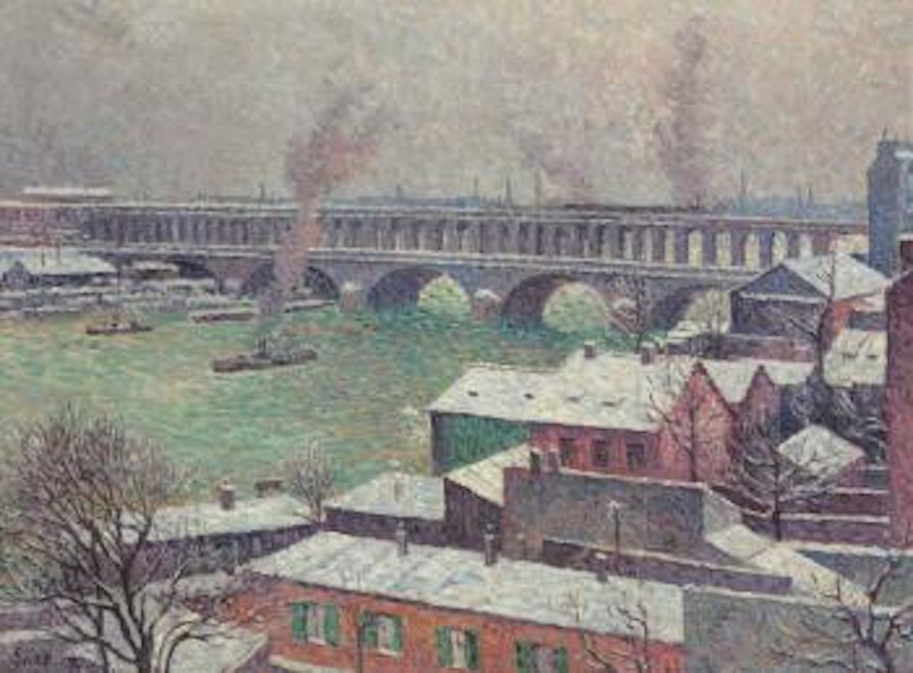 Le viaduc d'Auteuil by Maximilien Luce