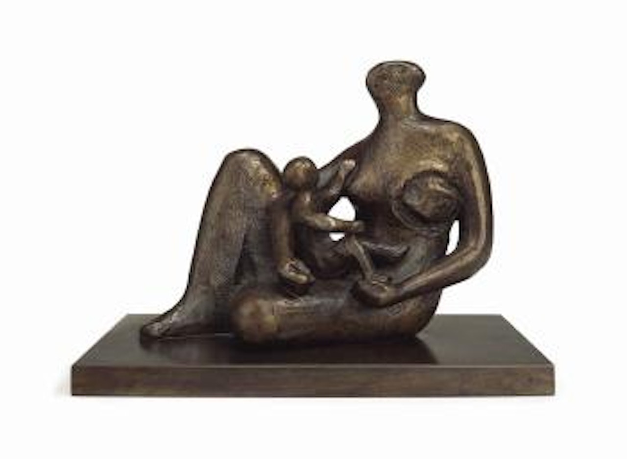 Semi-seated Mother And Child by Henry Moore