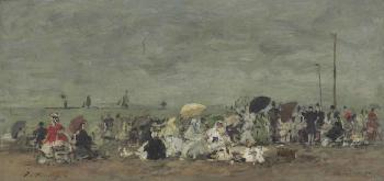Scène de plage by Eugène Boudin