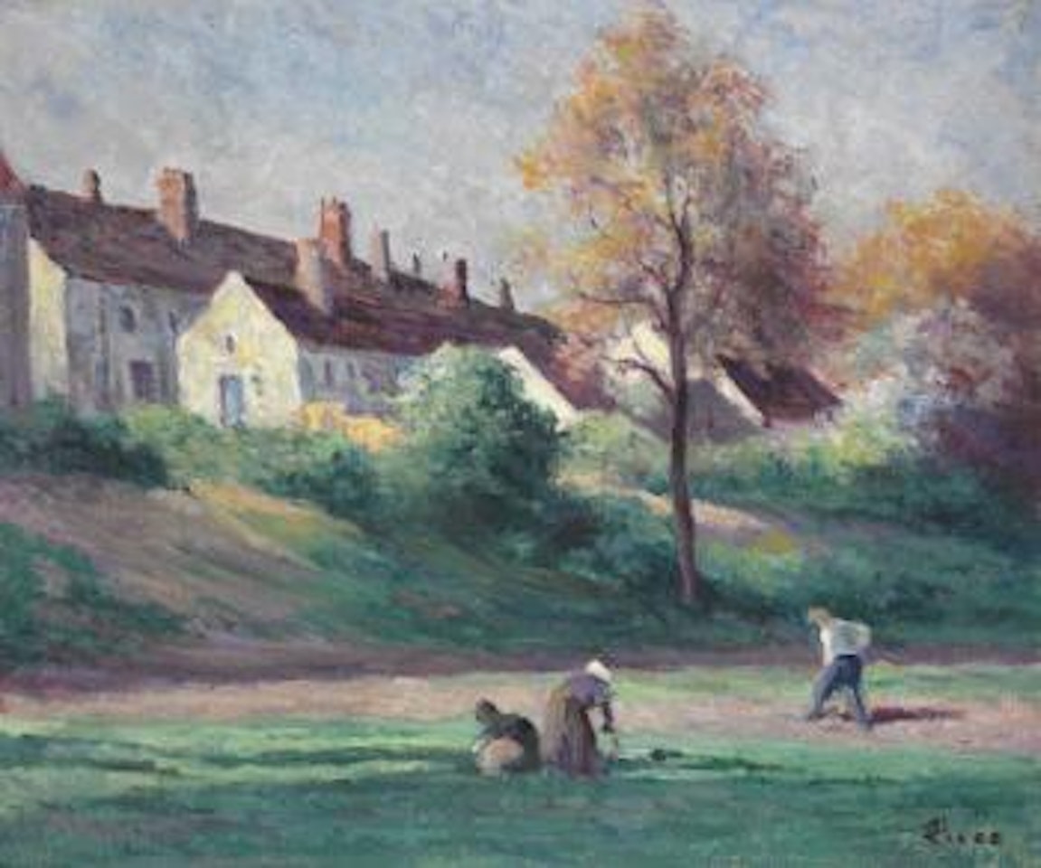 Village au bord de la Loire, Saint-Ay by Maximilien Luce