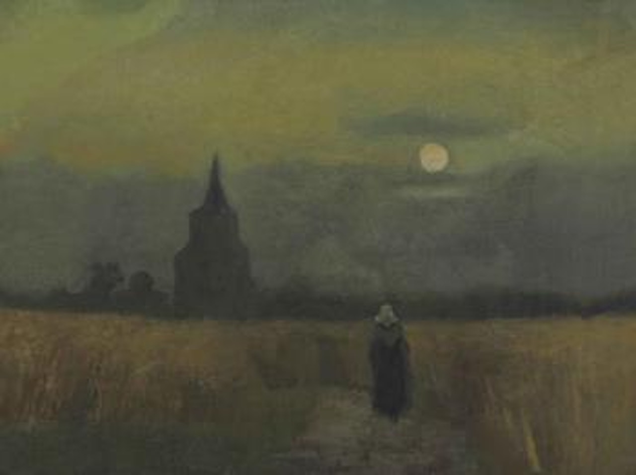 Oude Toren bij Zonsondergang by Vincent van Gogh