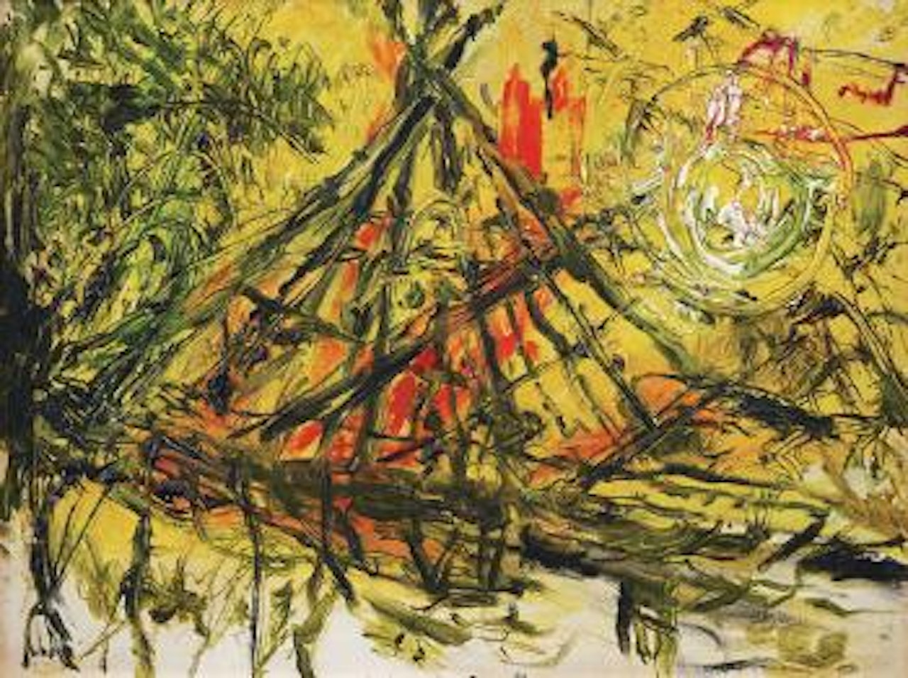 Bamboo Bridge by Affandi