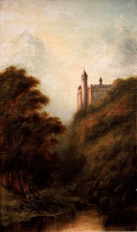 Landscape with castle by Newell Convers Wyeth