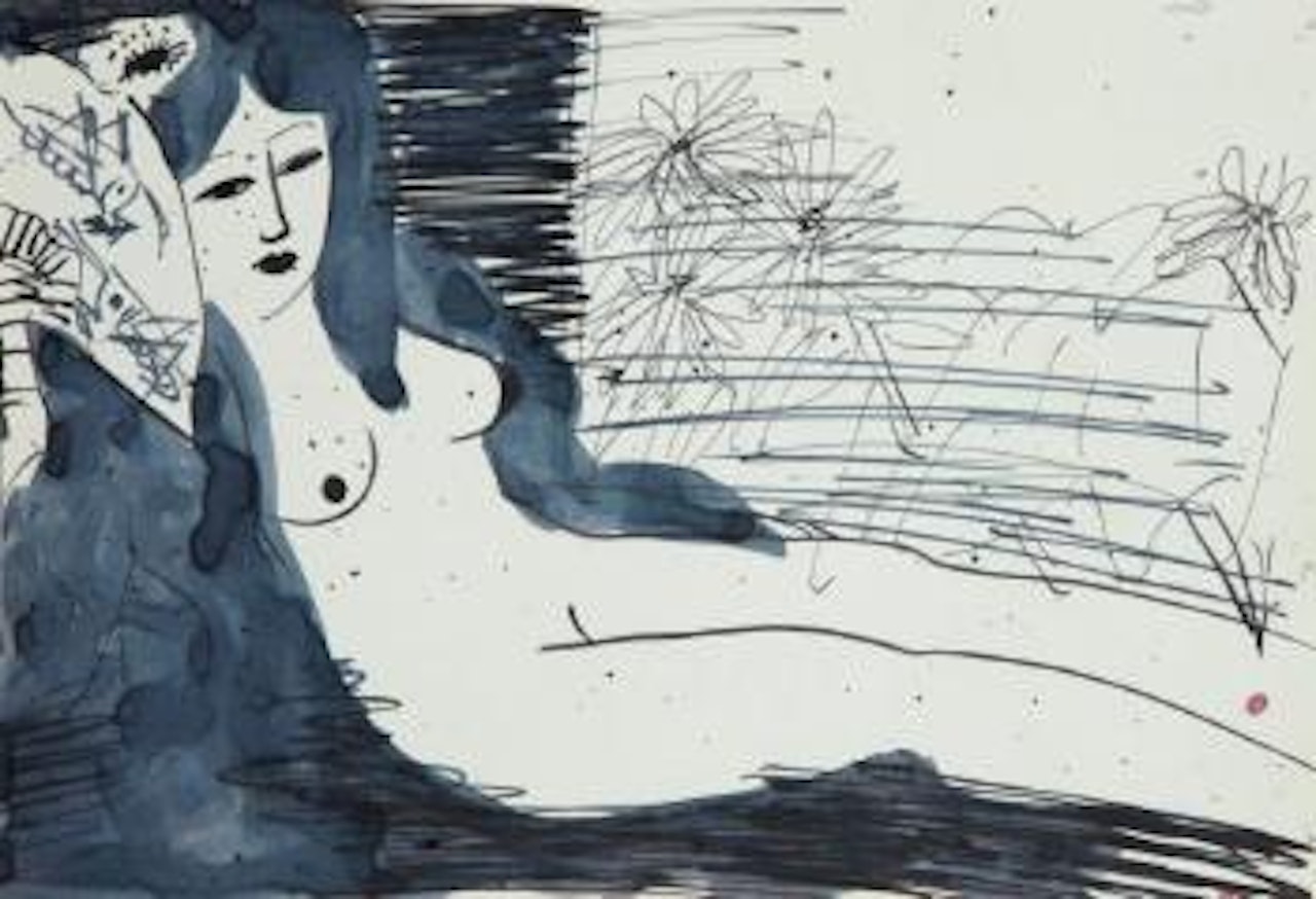 Nu allongé by Walasse Ting