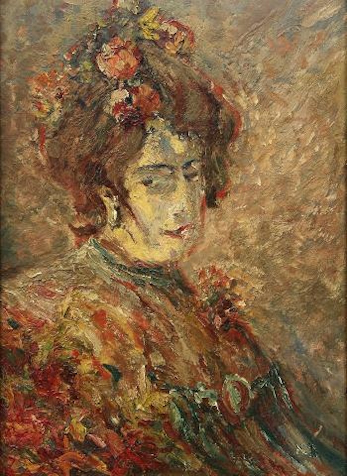 Portrait of a woman by Adolphe Monticelli