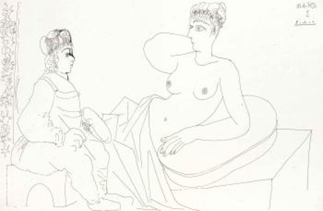 Le peintre et son modèle by Pablo Picasso