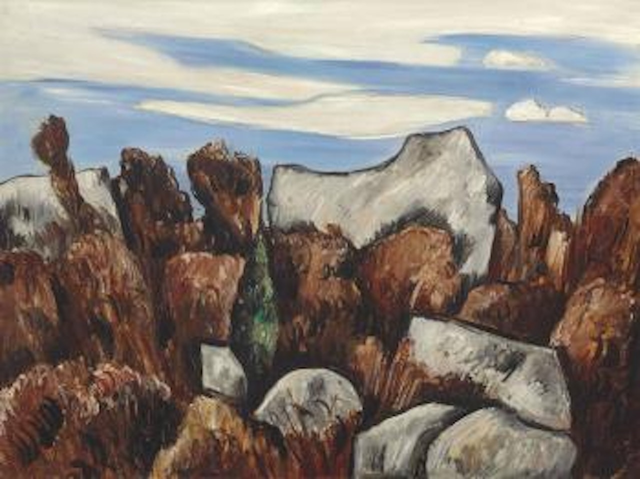 Cynical Blue, Jovial Brown, Dogtown by Marsden Hartley