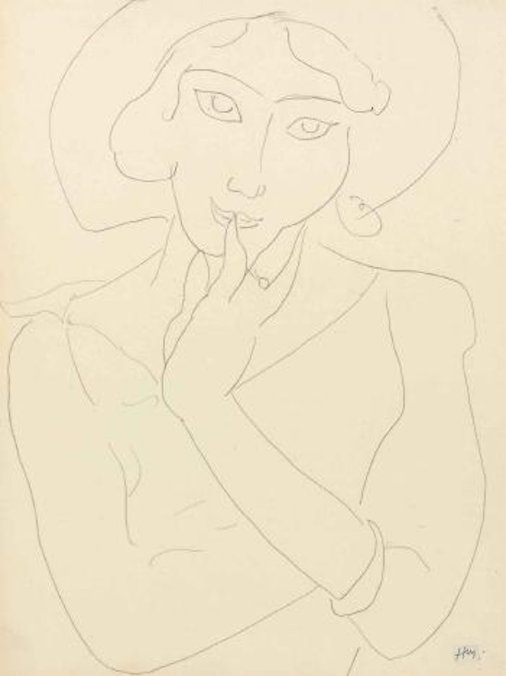 Tête de femme au chapeau by Henri Matisse