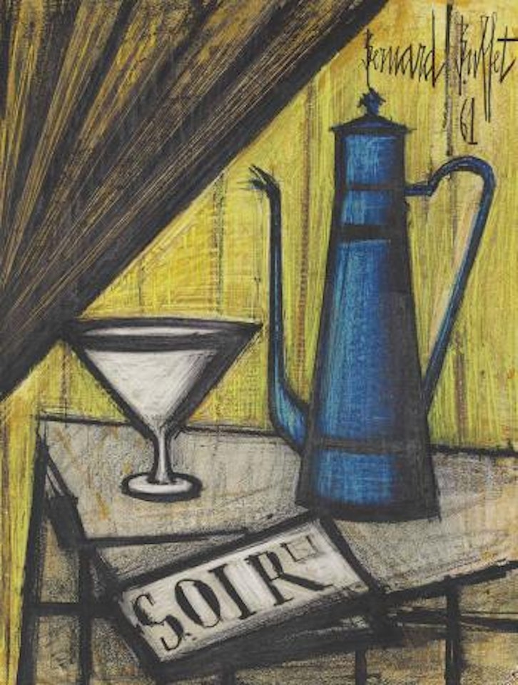 Nature morte à la cafetière bleue by Bernard Buffet