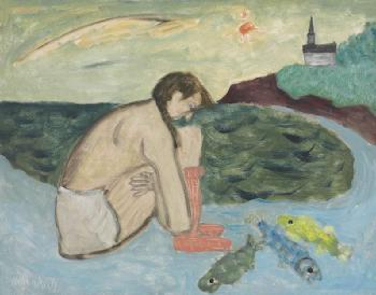 Girl with Fish by Milton Avery