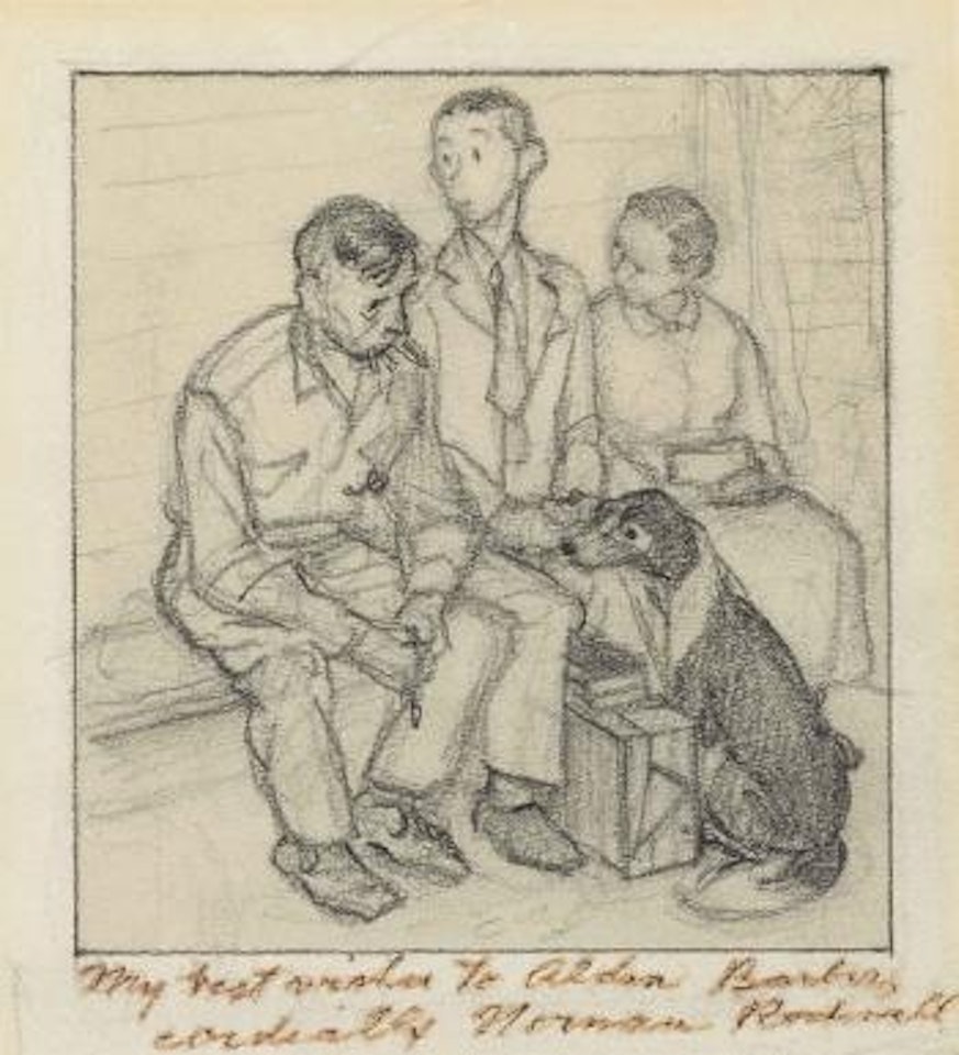 Breaking Home Ties--Study by Norman Rockwell
