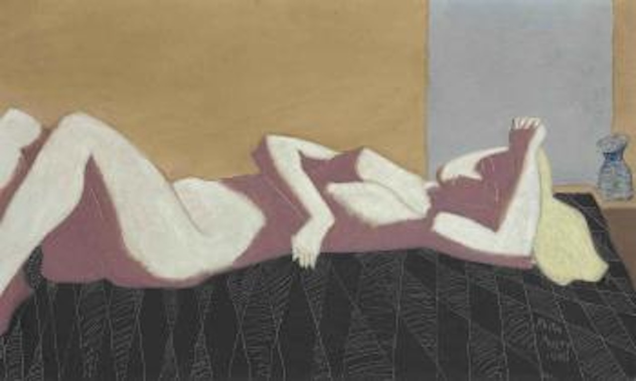 Untitled (Nude on Bed) by Milton Avery