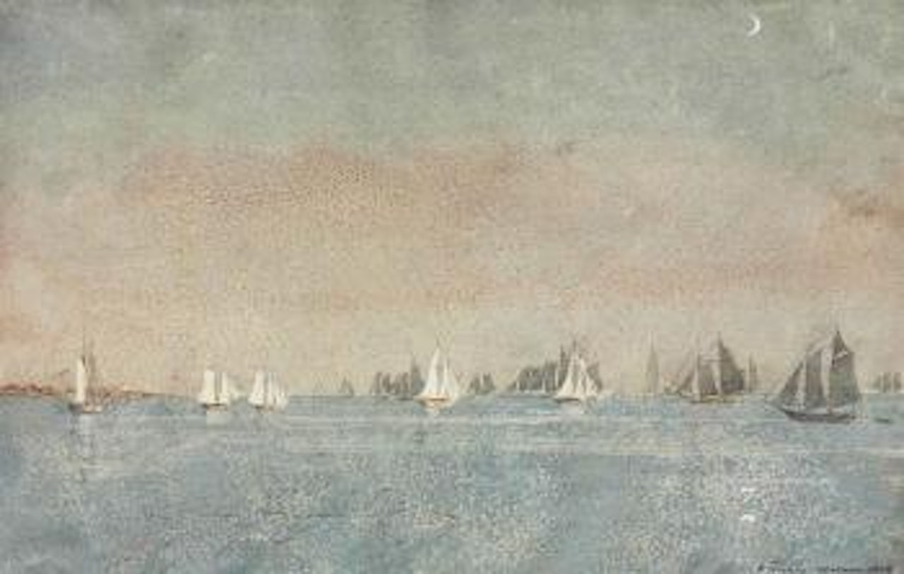 Gloucester Harbor, Fishing Fleet by Winslow Homer