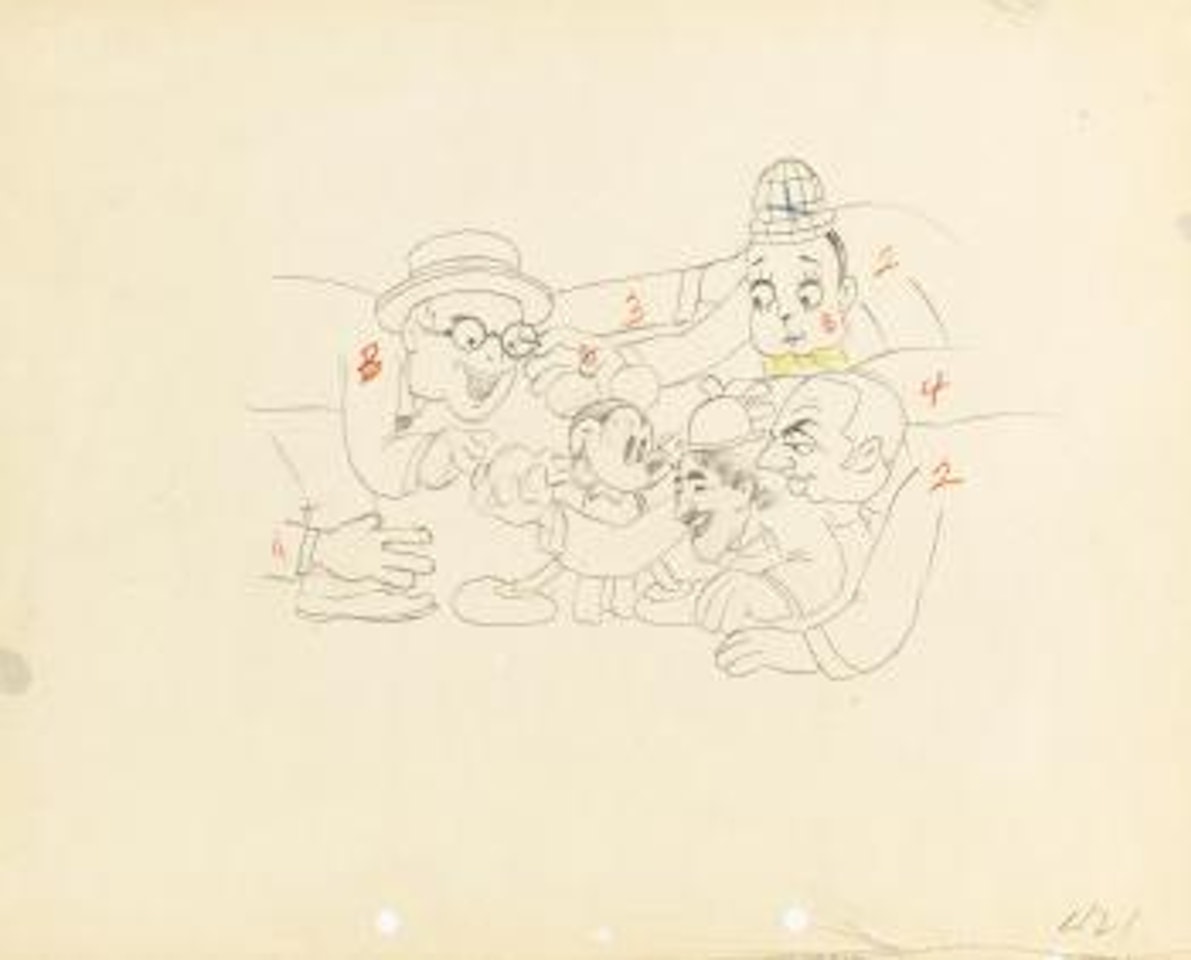 Mickey Mouse being congratulated by film stars by Walt Disney Studios