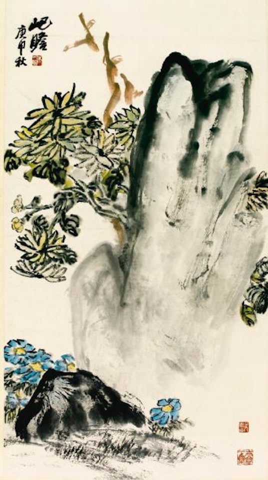 Flowers and Rocks by Zhu Qizhan