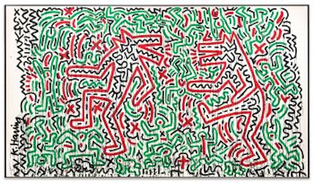 Untitled (Dancing Dogs) by Keith Haring