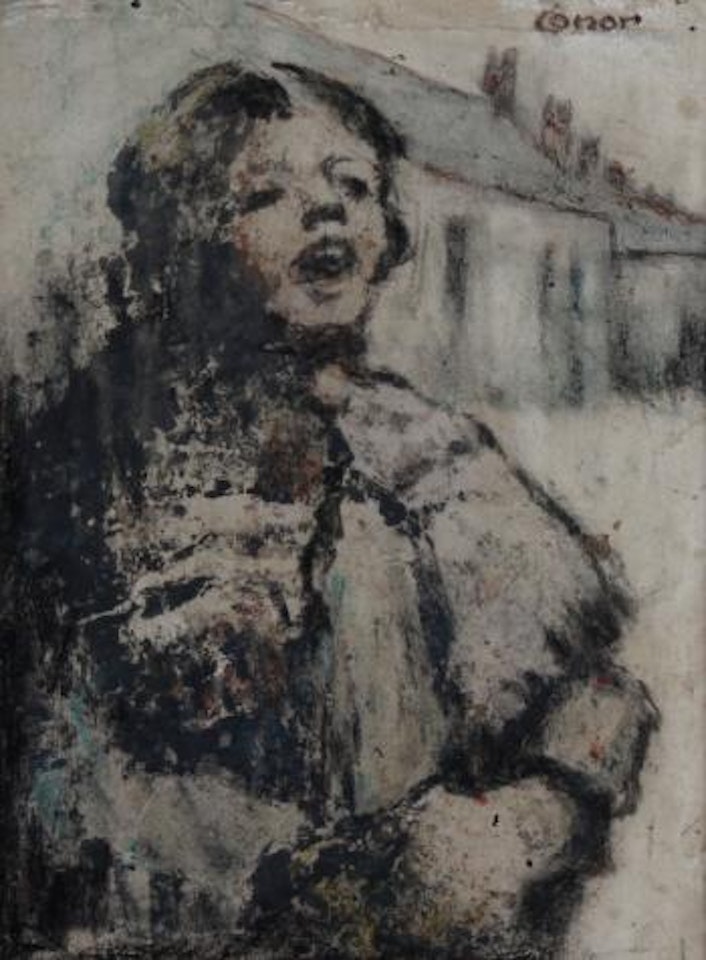 The carol singer by William Conor