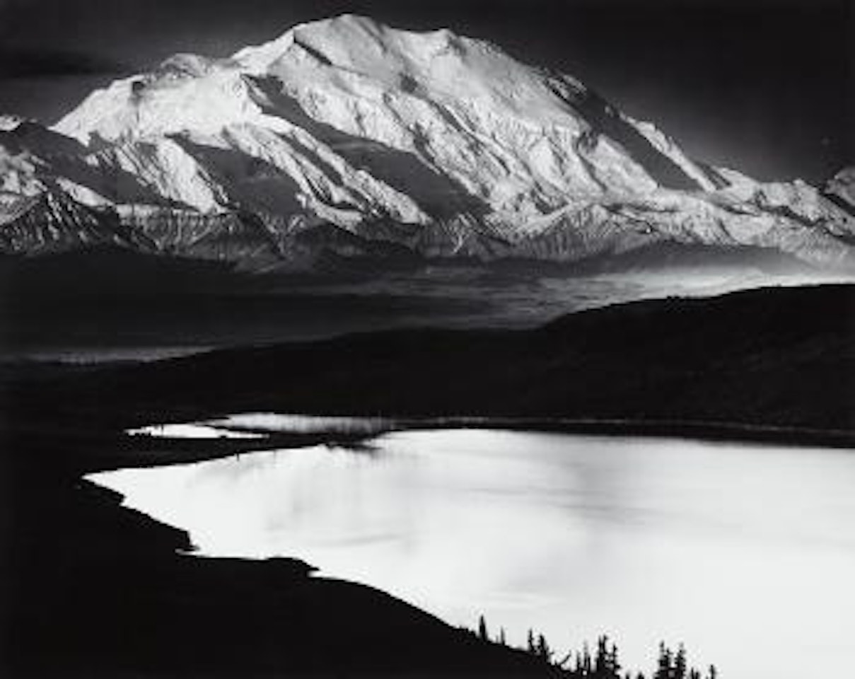 Mount McKinley and Wonder Lake, Mount McKinley National Park, Alaska by Ansel Adams