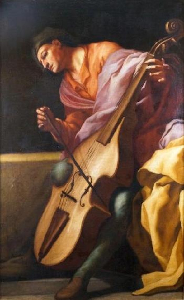 Un joueur de viole de gambe by Giuseppe Maria Crespi
