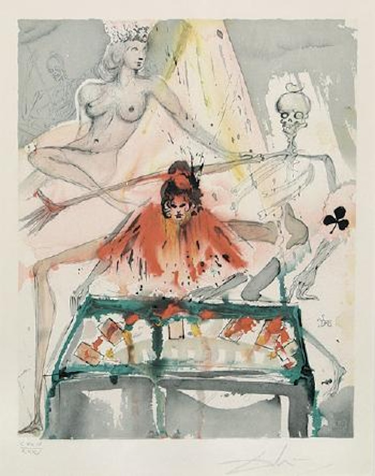 Die Karten Sagen Carmens Tod Voraus by Salvador Dali