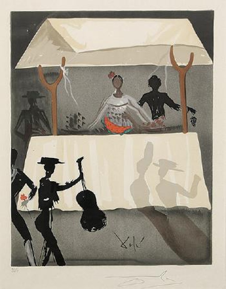 Außerhalb Der Arena: Die Obstverkäuferin by Salvador Dali