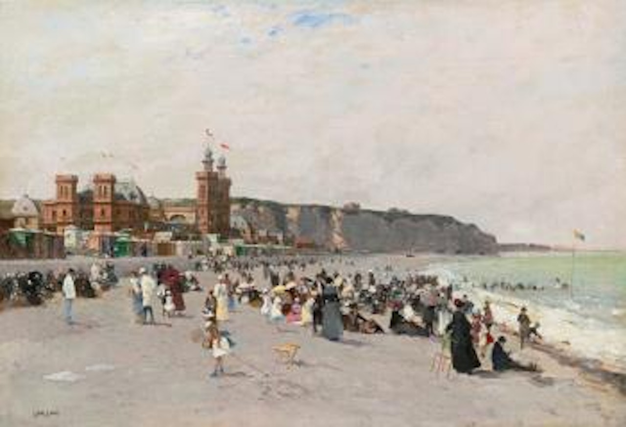 View of the Beach and Casino at Dieppe by Luigi Loir