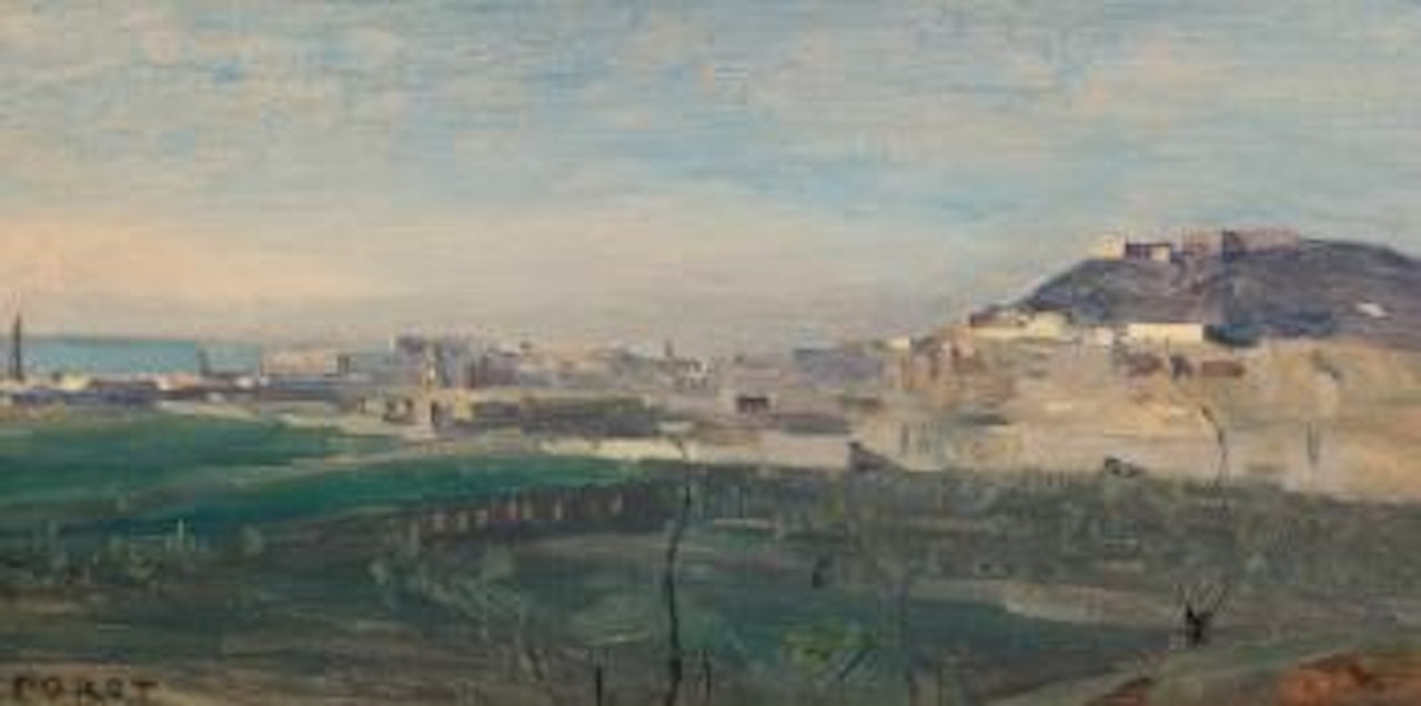 Naples - Le Mont Saint-elme Et Partie De Sa Ville by Jean Baptiste Camille Corot