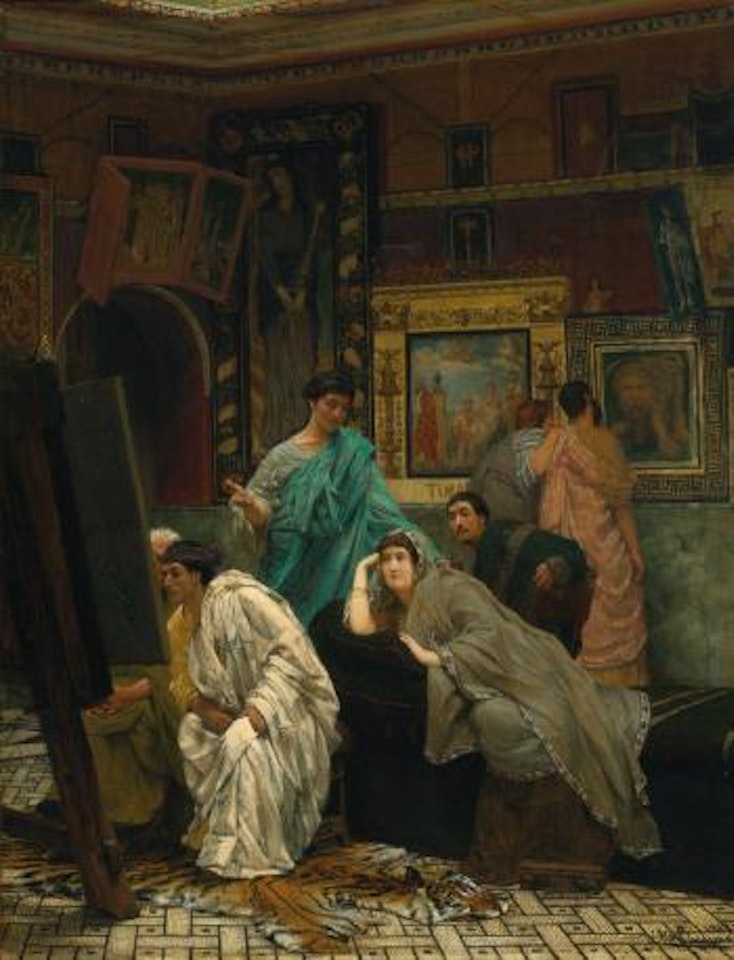 The collector of pictures at the time of Augustus by Lawrence Alma-Tadema
