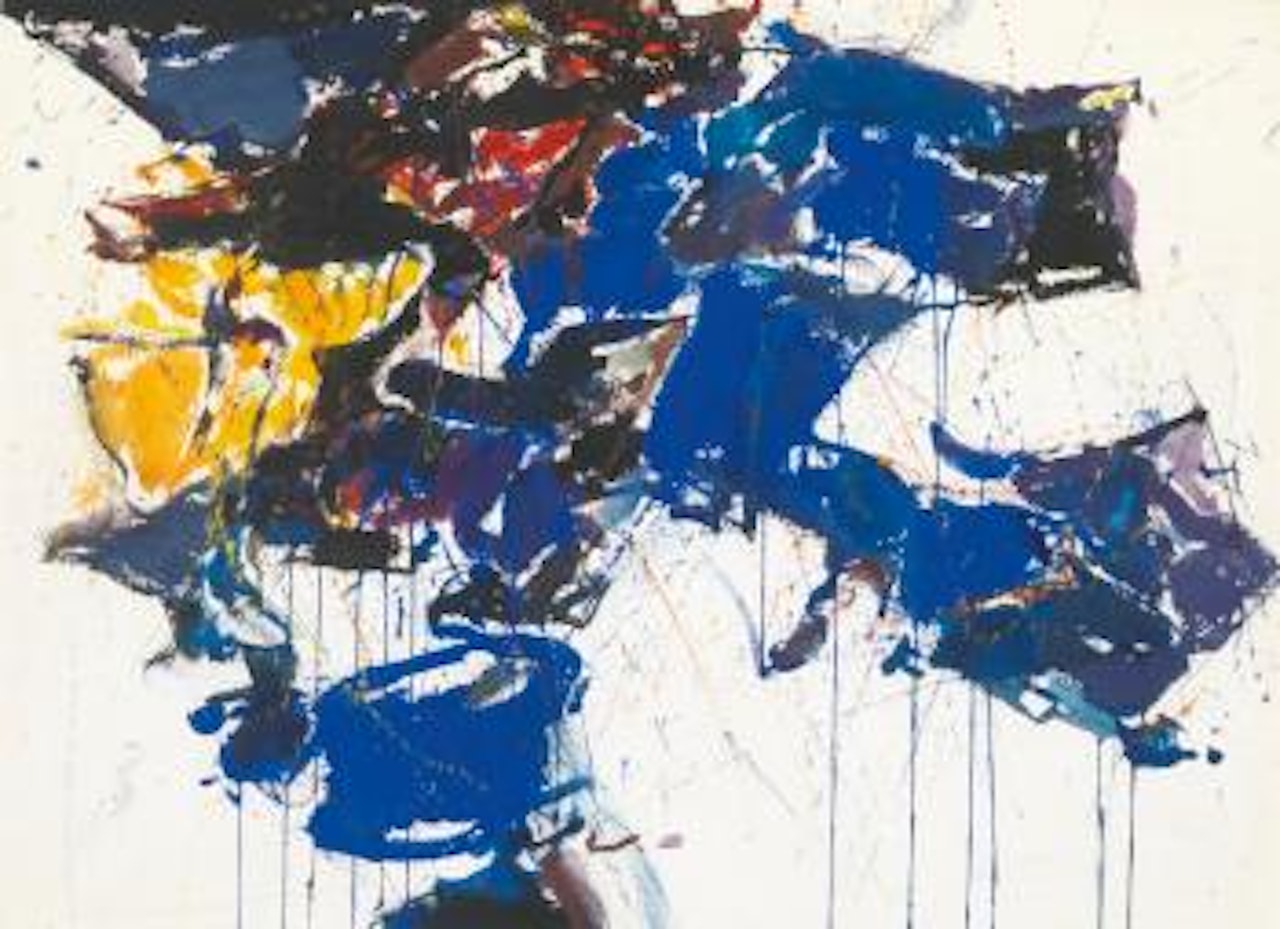 Blue, Black and Yellow by Sam Francis