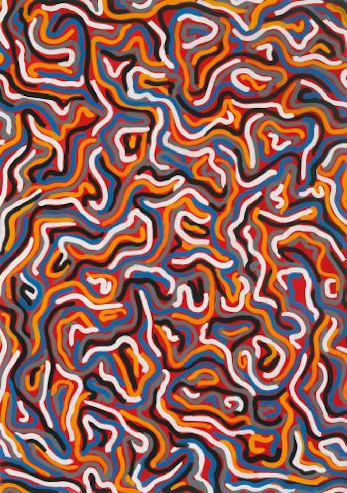 Squiggly brushstrokes by Sol LeWitt