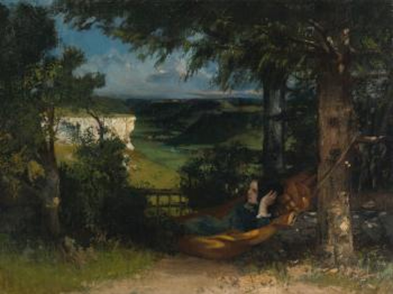 Femme Dans Un Hamac by Gustave Courbet