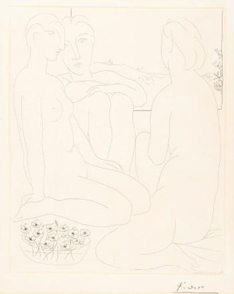 Trois femmes Nues PrÃ¨s D'une FenÃªtre by Pablo Picasso