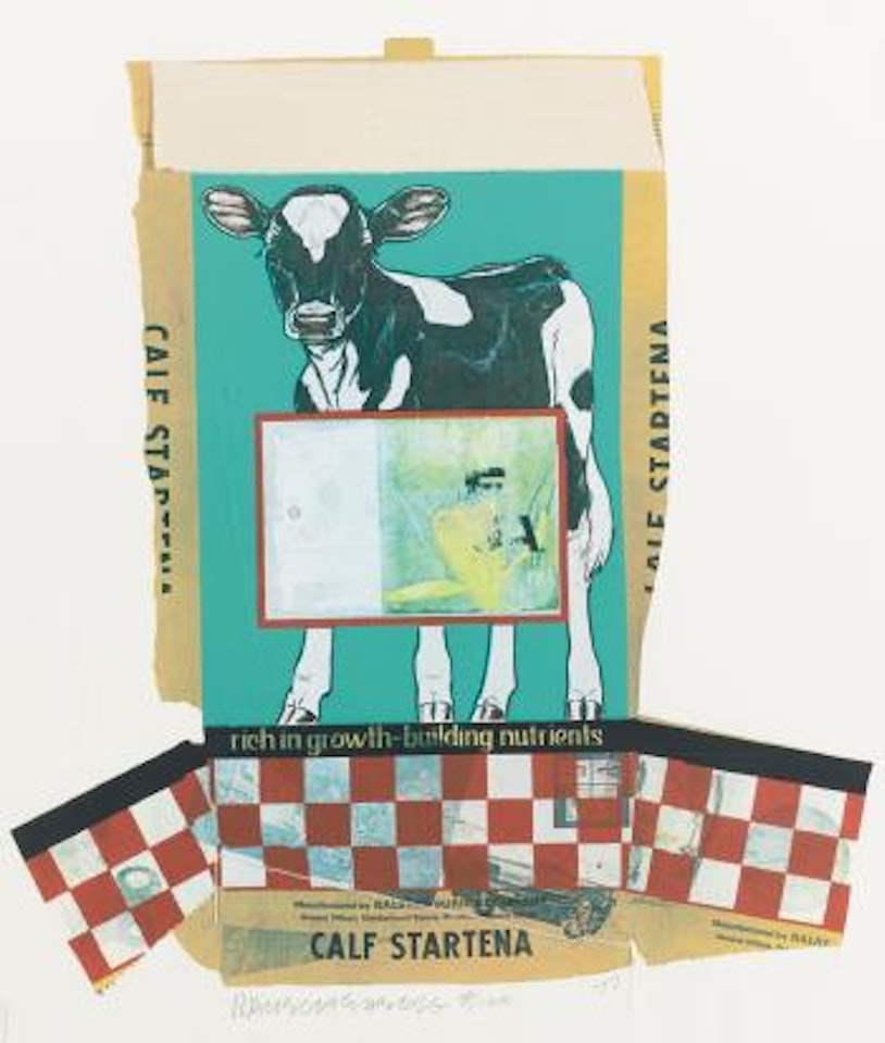 Calf Chow; Hog Chow; Mink Chow; And Monkey Chow by Robert Rauschenberg