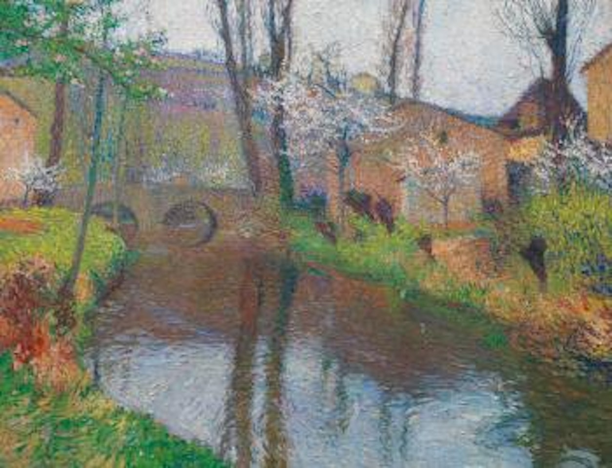 Le Vert À Labastide Du Vert Avec Le Pont by Henri Jean Guillaume Martin