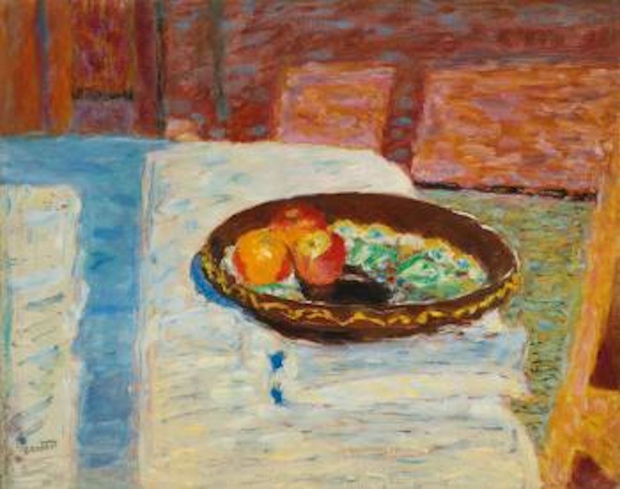 Pommes Dans Un Plat Sur Une Nappe by Pierre Bonnard