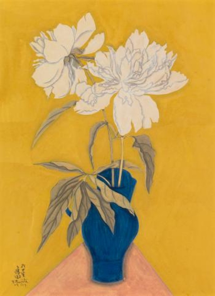 Les Pivoines Blanches by Leonard Tsuguharu Foujita