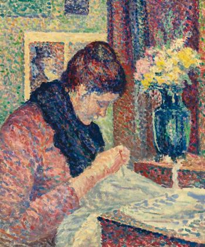 Femme Cousant by Maximilien Luce