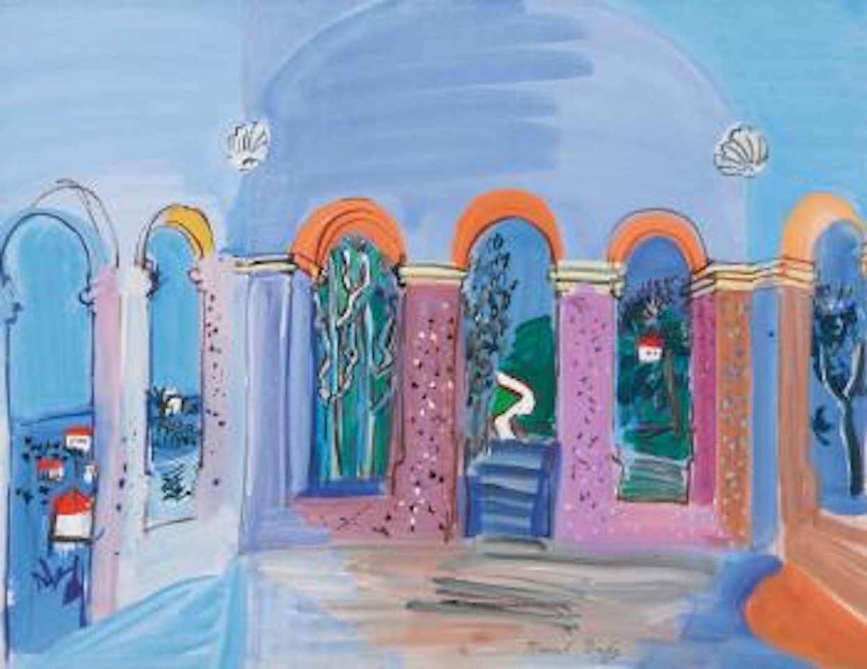 La Terrasse Aux Arcades À Vallauris by Raoul Dufy