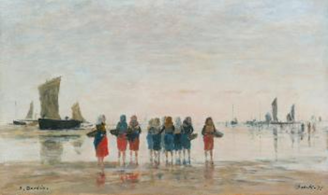 Pêcheuses À Berck by Eugène Boudin