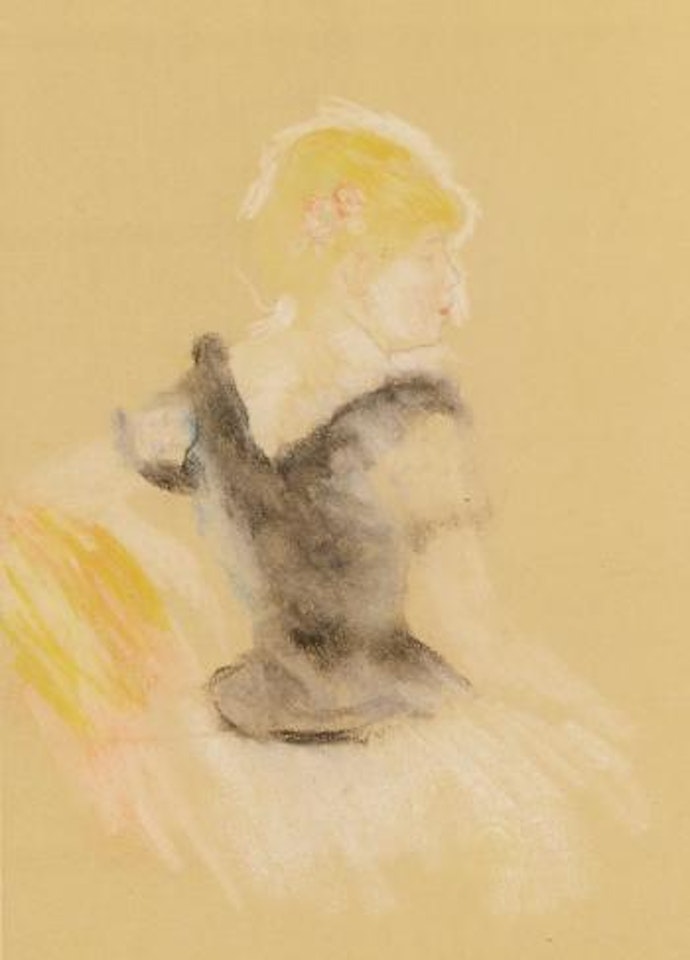 Femme De Dos, La Tête De Profil Vers La Droite by Pierre-Auguste Renoir
