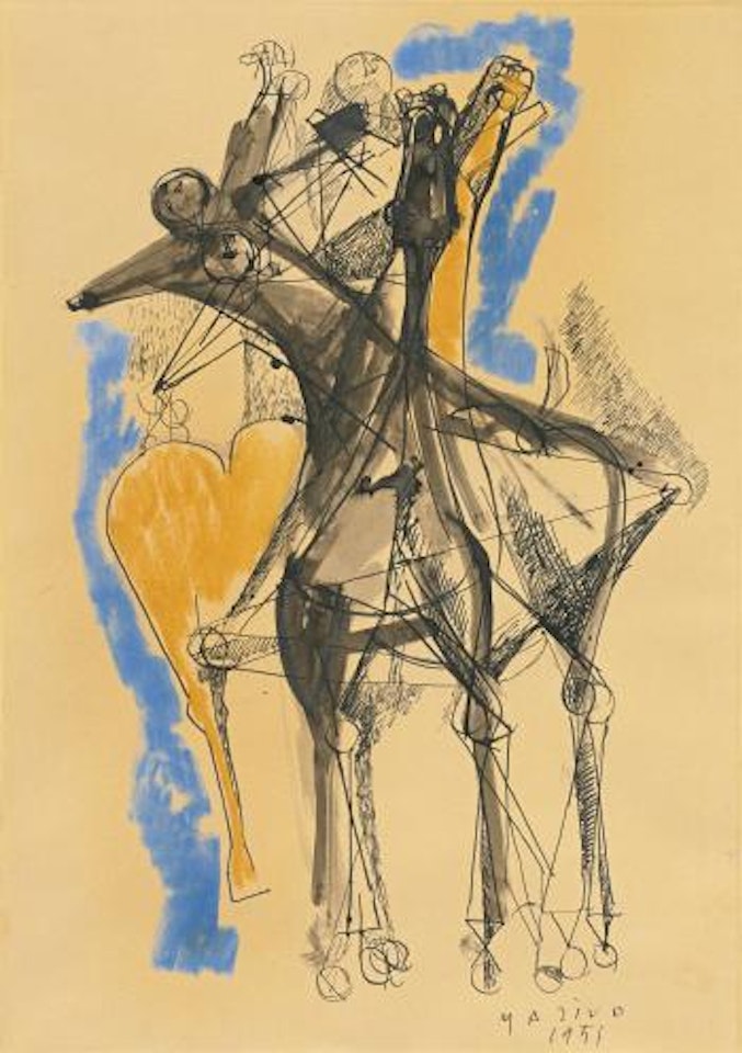 Giocolieri E Cavalli (Riders And Horses) by Marino Marini
