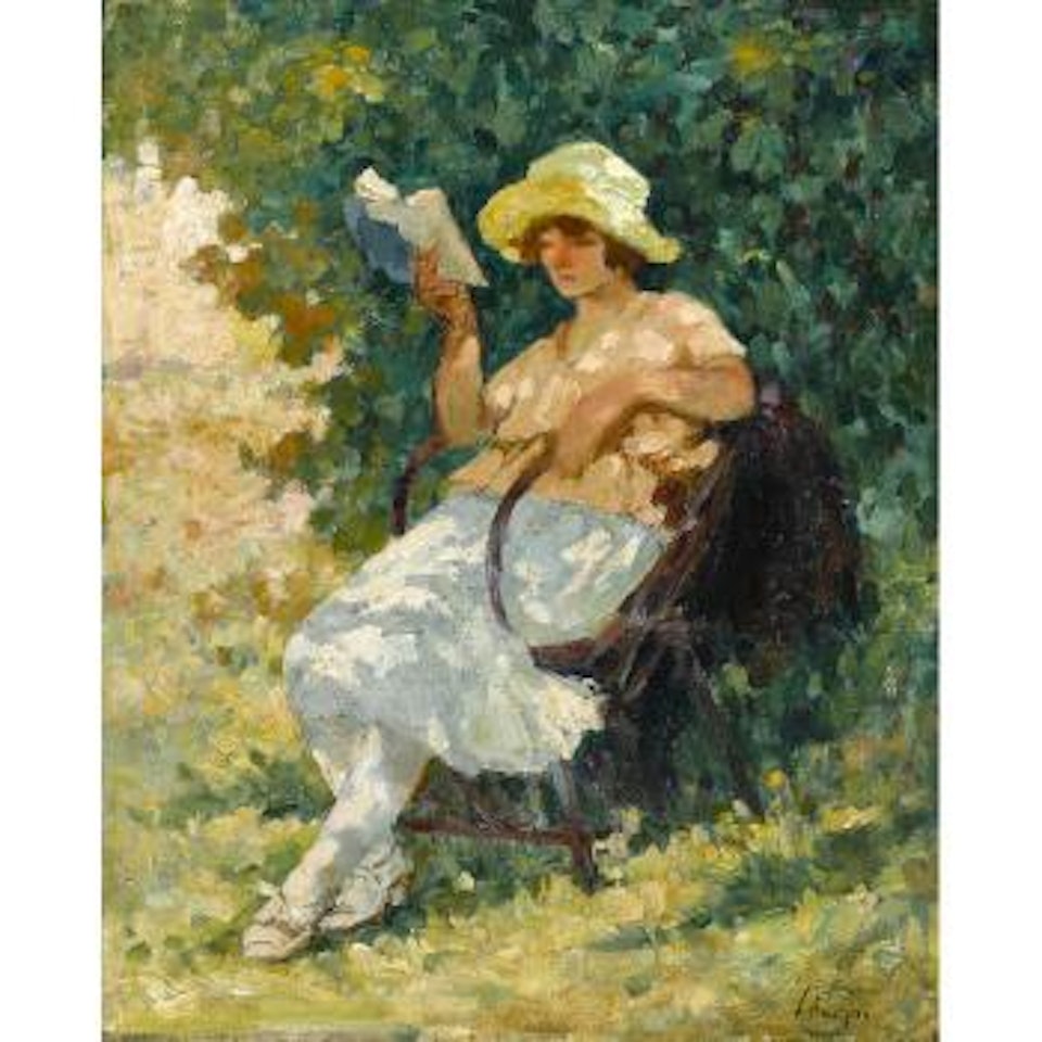 La lecture au jardin by Henri Lebasque