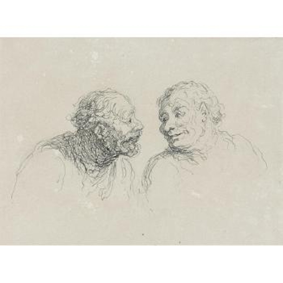 Tetes de deux hommes by Honoré Daumier