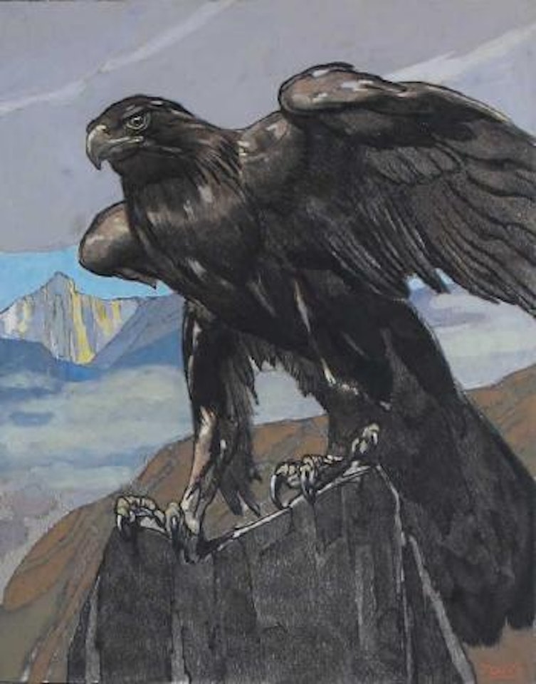 Aigle royal dans la montagne by Paul Jouve