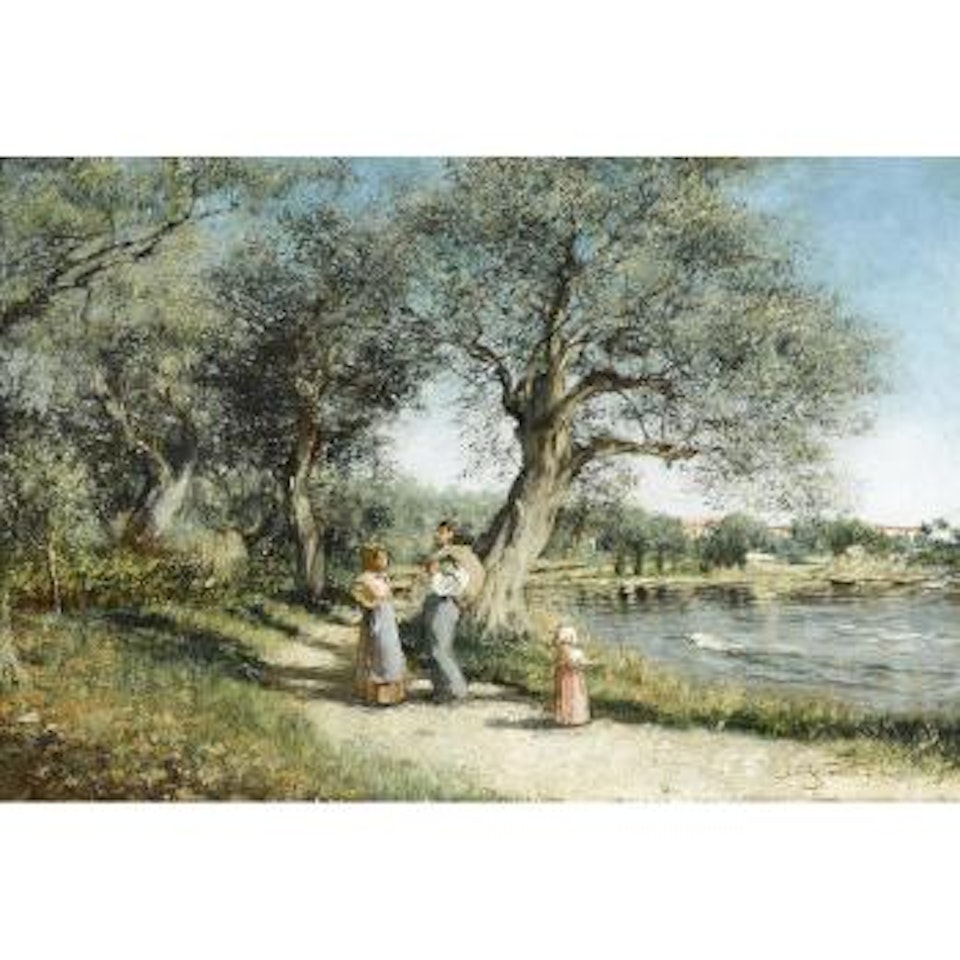 Promenade au bord de l'eau by Jean Francois Raffaelli