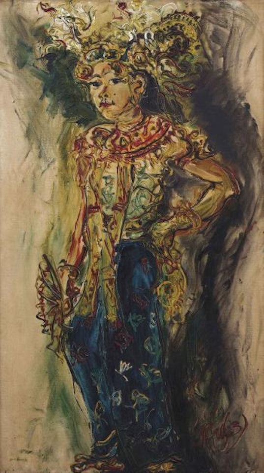 Penari Pendet (The Young Pendet Dancer) by Affandi