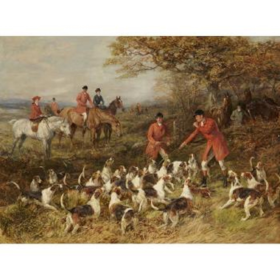 Hunters and hounds by Heywood Hardy